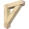 Ekena Millwork Traditional Arts and Crafts Rough Sawn Bracket w/ Offset Brace, Douglas Fir, 8"W x 36"D x 36"H BKT0806X36X36TRA03RDF - alternate 1